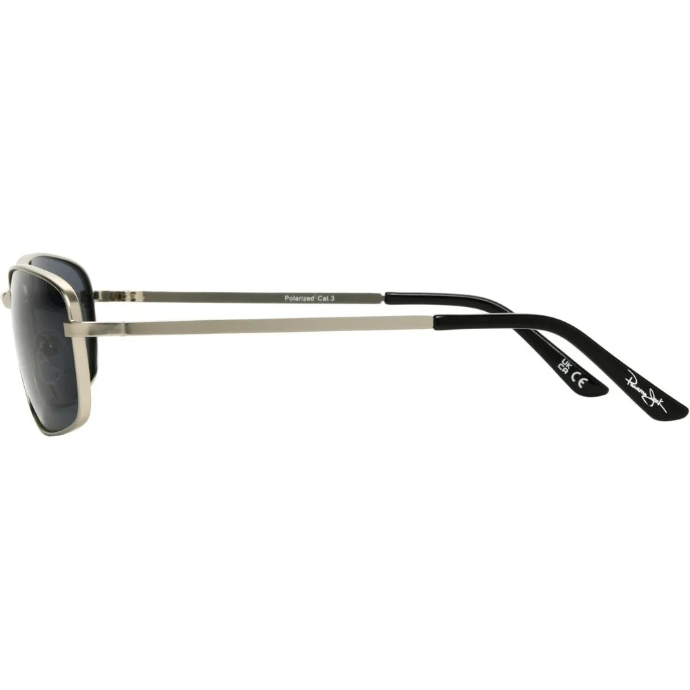 Panama Jack x Foster Grant Polarized Aviator Sunglasses Silver Gray Cord UVA-UVB